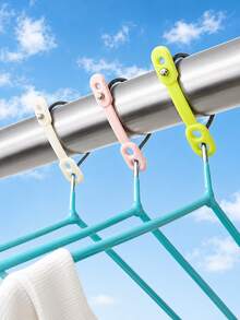 20pcs Silicone Clothes Hanger Clips, Colorful Non-Slip Outdoor Clothesline Clips, Multi-Functional Anti-Drop Fasteners Silicone Clothes Hanger Non-Slip Hooks, Balcony Laundry Drying Rack Accessories, For Clothing Storage - Multicolor - View 7