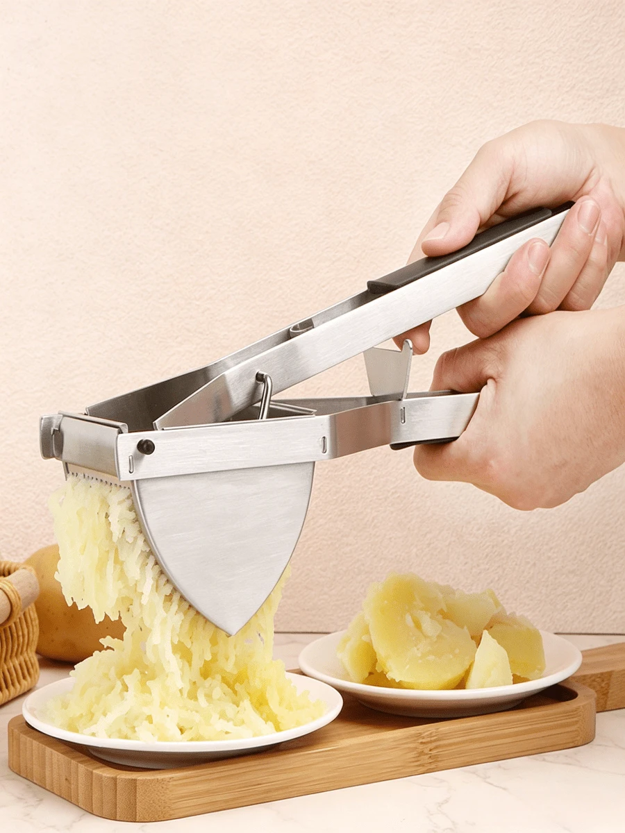 1pc Multifunctional Potato Pressure Mud, Household Kitchen Manual Pressure Potato, Food Supplement Mud Making Tools. - Multicolor - View 1