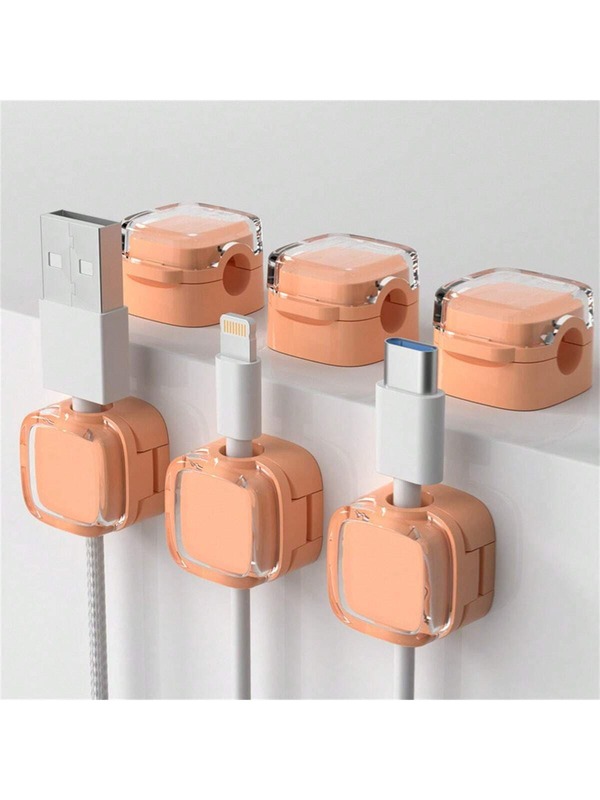 3pcs Magnetic Cable Clips: Easily Organize Cables, Suitable For Desk, Wall And Table Use