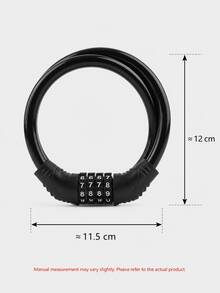 Modern Portable Bicycle Combination Lock, High Flexibility Steel Cable Ring Lock, 4-Digit Combination Cable Lock, Suitable For City Commuting, Campus, Daily Riding, Travel, Back To School Season, Outdoor Bicycle Equipment - Multicolor - View 11