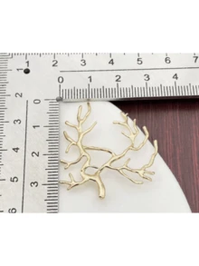 3/5 Pcs Gold Plated Branch Necklace Pendant Base For DIY Wrapped Inlaid Natural Stone Crystal Raw Stone Pearl Pendant Base - Multicolor - View 3