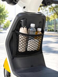 Motorcycle Storage Net Bag, Elastic Mesh Organizer Pocket With 4 Corner Loops, Stretchable Nylon Cargo Holder, For Motorcycle Helmets And Bottles, Travel And Moto Riding, Motorcycle Accessories And Gear, Fits Scooter, Electric Scooter, Moped, E-Bike - A - View 14