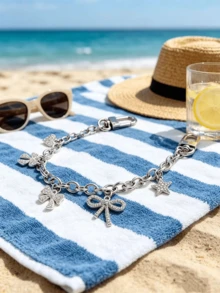 Cadena de lujo hecha a mano con strass completo, adornada con strass de mariposa brillante, se puede usar como cadena de bolso, colgante, decoración colgante, cadena decorativa - Multicolor - Ver 5