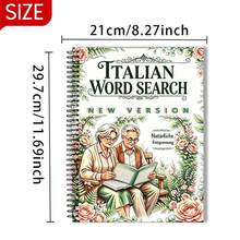 Italian Scenario Word Search Book, Shopping, Airport, Bank, Hotel And Other Themes, Vocabulary Expansion Brain Challenge, Adult Language Learning, Birthday Gift For Friends, Ideal Gift For Parties And Holidays - A4 - View 2