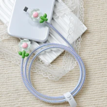 4 piezas Protector de cable de datos con diseño floral - Multicolor - Ver 5