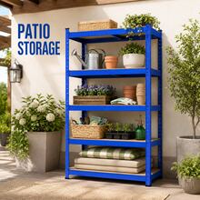 LMstarz 5-Tier Heavy-Duty Racking, Bolt-Free Industrial Racking, Adjustable Metal Storage Rack, Maximum Load Capacity Up To 875kg, Store Display Rack For Home, Garage, Shed, Warehouse, Office, Basement, - 查看 3