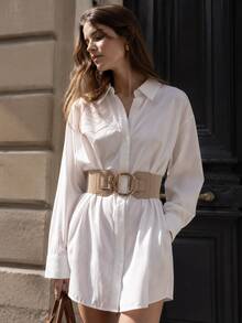 1件幾何腰帶彈性帶 素色 高彈性 裝飾用 - A - 查看 2