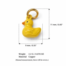 1件可愛森林動物吊墜，可愛卡通風格，14K鍍金，銅材質吊墜，適用於DIY包包、手鍊、腰繩及其他裝飾配件，適合女性日常穿搭、海灘、演唱會、約會等場合的日常珠寶 - 彩色 - 查看 9