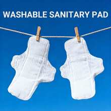 2/5pcs Double-Sided Cotton Gauze Reusable Menstrual Pads, Breathable Soft Washable Women's Care Sanitary Pads, Skin-Friendly Breathable Reusable Period Pads, Double-Sided Cotton Gauze Washable Menstrual Pads - View 6