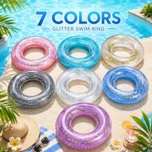 Naturepeak Inflatable Swimming Rings, Including Transparent, Blue, Pink, Purple, Gold, And Silver Sequins, Suitable For Summer Water Sports, Pool Parties, Beach Parties, Swimming Pools, Beaches, And Summer Swimming Rings - A-yongQuan - View 8