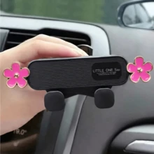 Car Phone Holder Oil Drop Flower Design Air Vent Mount Universal Horizontal/Vertical Navigation Bracket Stable Anti-Drop Auto-Locking - One Size Fits All - View 11