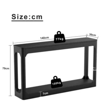 Curved Side Table, 140 Cm Long, With Storage Space. This Two-Tiered Storage Table Is Perfect For Behind The Sofa, In Entryways, Hallways, And Foyers. Black. - Black - View 11