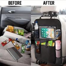 Waterproof & Durable Car Seat Back Storage Bag, Foldable Rear Seat Hanging Organizer, Universal Car Seat Pocket, Car Accessories Christmas Gift - Upgraded Large Pocket - View 2