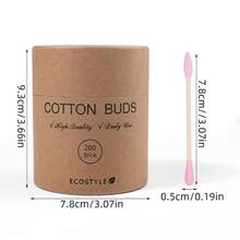 Natural Bamboo Fiber Double-Ended Cotton Swabs, Colorful Cotton Swabs For Ear Cleaning And Makeup, Bamboo Wood Stick Paper Tube Cotton Swab Rods, Soft And Comfortable Cotton Swabs, Suitable For Nail Art And Makeup - One Size Fits All - View 6