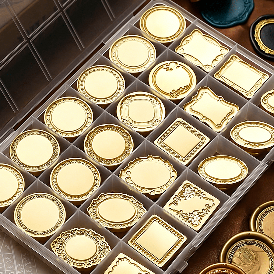 1pc Blank Oval/Asymmetric/Round Frame Design Wax Seal Stamp Head