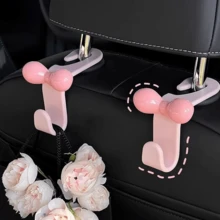 2Pcs Dopamine Pink Bow Car Hook Cute Car Seat Hook Practical Car Interior Hook For Home Storage Hook - A - View 4