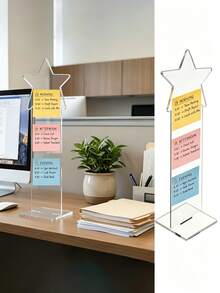 Detachable Transparent Acrylic Memo Board And Stand, Suitable For Computer Screen, Message Board And Office Desk, Two Colors Available, Back To School Season - Multicolor - View 8