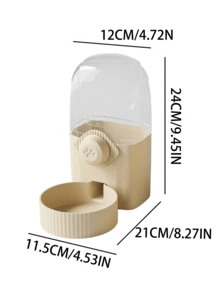 1pc Automatic Gravity Pet Water Bottle & Feeder, Suitable For Small Animals Rabbit, Guinea Pig, Bunny, Ferret, Puppy, Cat, Space-Saving Anti-Spill Detachable Drinking & Feeding Bowl, Cage-Mounted Drinking & Feeding Station, Premium Cage Accessory - View 2