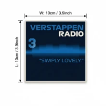 1pc 10cm*10cm Ceramic Coaster F1 Radio TR Style Fun Racing Non-Slip Heat-Resistant Absorbent Cup Mat, Suitable For Dinner, Afternoon Tea Or Breakfast - Blue - View 5