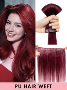 Extensiones de cabello humano sin costuras invisibles con cinta, sin pegamento, paquetes de cabello humano PU ligeros color beige, mechones de cabello natural realistas, suministro de salón, cabello liso natural, adecuado para mujeres, 12-20 pulgadas, calidad de salón - Multicolor - Ver 35