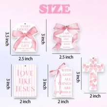 1 Piece/2 Pieces/1 Set Of Inspirational Car Air Freshener, Bible Scripture Rear-View Mirror Decoration, Car Air Freshener Five Piece Set, Everything Is Possible "Theme, Bible Pattern Car Air Freshener, Pendant Type Air Outlet Air Freshener. - Multicolor - View 7