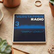 1pc 10cm*10cm Ceramic Coaster F1 Radio TR Style Fun Racing Non-Slip Heat-Resistant Absorbent Cup Mat, Suitable For Dinner, Afternoon Tea Or Breakfast - Blue - View 1