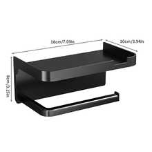 1pc Self-Adhesive Toilet Paper Holder With Phone Shelf, Wall-Mounted Bathroom Toilet Paper Rack, Waterproof And Rust-Proof, Suitable For Bathroom Decor, Easy Installation, No Drilling Required, Space-Saving Bathroom Accessory - Multicolor - View 4