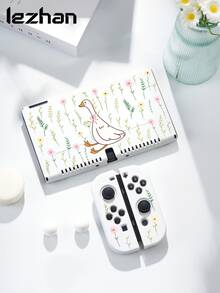 新款 Switch2 (2025) 遊戲主機配件，1個可愛白色鴨子花葉圖案保護殼，相容於 Switch2、Switch NS/Switch OLED/Lite，Switch 遊戲主機配件，收納袋，Switch 保護殼，送給 Switch 玩家的浪漫禮物 - 彩色 - 查看 17