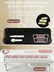 Piano Keyboard Elektronik Anak 37 Tombol dengan Mikrofon dan Speaker, Mainan Belajar Musik Portabel, Alat Musik Edukatif untuk Pemula, Hadiah Aktivitas Musim Panas yang Menyenangkan untuk Anak Laki-laki dan Perempuan Usia 3+, Permainan Pesta, Liburan, Kembali ke Sekolah, Halloween, Ulang Tahun, Hadiah Festival - MultiWarna - View 9