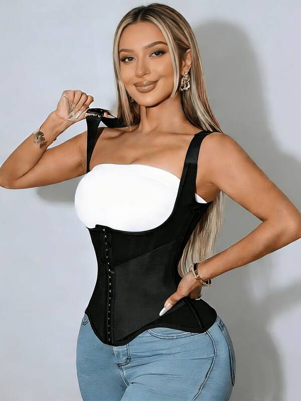 A Women's Breathable Shaping Zipper Belt With Adjustable Metal Buckle For Tummy Control. Made Of High-Quality Textile Material. Suitable For Fitness And Casual Wear. Hand Wash Only. Tightens The Waist And Provides Comfort. 1 Piece.
