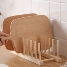 1 Pieza Estante de Tazas de Bambú (Dispositivo de Almacenamiento de Cocina Ahorrador de Espacio Adecuado para Tazas de Café y Tazas de Té), Estante Colgante para Almacenamiento de Tazas, y Escurridor de Platos con 7 Compartimentos. - Ver 8