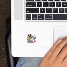 1pc/3pcs Hot Spring Cat Healing Stickers, Japanese Style Cartoon Stickers, Cute Cat Bathing In Hot Spring Pattern, Waterproof, Wear-Resistant, Scratch-Resistant, No Residue, Suitable For Laptop, Water Bottle, Skateboard, Luggage DIY Decoration, Healing And Relaxing Style, Popular Cute Healing Style Stickers - Vinyl - View 7