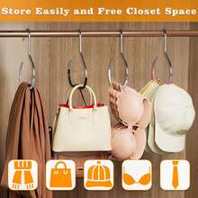 1pc/2pcs Hat Storage Rack, Hanging Closet Hat Organizer, Space-Saving Multifunctional Baseball Cap Display Rack, Behind Door Closet Storage Rack, Wardrobe Organizer, Home Decor Closet Accessory, Bedroom Dorm Essential - View 3