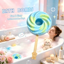 100G Bubble Bath Salt Balls, Multi-Use, Super Bubbly, Bath Soak, Aromatic & Moisturizing, Suitable For All Skin Types, Perfect As Party Creative Gift, Wedding Favor, Hot Spring, Birthday Gift, Easter, Valentine's Day Best Gift - Ocean - View 5