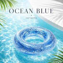 Inflatable Swimming Rings, PVC Inflatable Swimming Rings, Neutral Armpit Floats, Including Green, Donut-Shaped, Suitable For Summer Water Sports, Pool Parties, Beach Parties, Swimming Pools, Beaches, And Summer Vacation Swimming Rings - Translucent Sequins - View 9