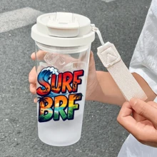 1/5個 17盎司 夏季 SURF BRF 衝浪風格印花雙飲杯，防漏杯附掛繩，學生與上班族便攜馬克杯，適合戶外旅行、運動通勤，鮮豔熱帶風，節慶與日常使用的理想禮物 - 衝浪 - 查看 9