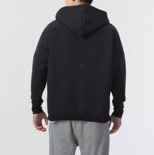 Chaqueta deportiva con capucha adidas ZNE, chaqueta deportiva informal con capucha y logo de color liso para hombre. - Negro - Ver 3