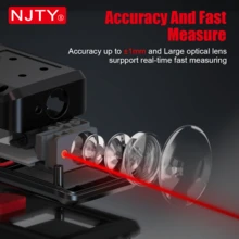 Medidor de Distancia Láser Digital de 200M, Herramienta de Medición Láser de Alta Precisión con Pantalla LCD Retroiluminada, Medición de Distancia, Área y Volumen, Modo Pitagórico, Almacenamiento de Datos, Dispositivo de Medición Portátil para Construcción y Renovación del Hogar - A - Ver 8