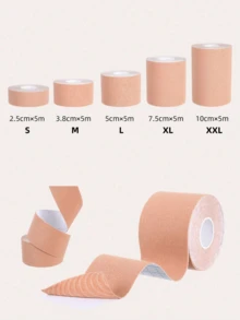Chest Lift Tape, Invisible Breathable No-Back Breast Tape, Skin-Friendly Sports Muscle Tape, Women's Invisible Bra Tape - Khaki - View 5