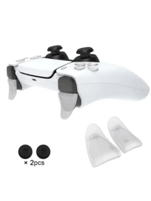 DATA FROG ForPS 5 Controller Extension Key Transparent Anti Slip Design 2 Mushroom Caps Reduces Fatigue From Short Pressing Can Be Used Without Disassembling The Console - View 8