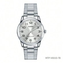 Casio 卡西欧经典男士潜水表，蓝色表盘，不锈钢表带，50米防水，运动腕表 - 均碼 - 查看 15