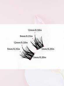 Natural 40pcs Wispy Lash Clusters Manga Cluster Eyelash Extensions Natural Fairy Eyelash Clusters Individual Lashes Clusters C Curly Spiky Lash Extension - C - View 3