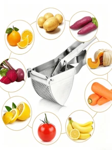 1pc Multifunctional Potato Pressure Mud, Household Kitchen Manual Pressure Potato, Food Supplement Mud Making Tools. - Multicolor - View 4