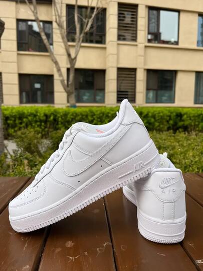 Nik Air Force11 Low White Trainers | Classic College Uni Style Leather Sneakers | All-Match Casual Low Top Skate Shoes Comfy Daily Wear
