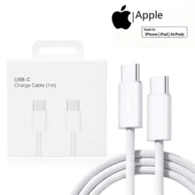 1m Apple Original USB-C Braided Charging Cable - White - View 1