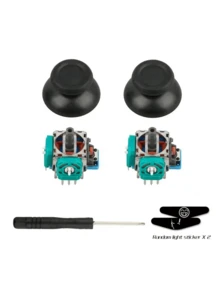 DATA FROG Compatible With PS 4liquid Leakage Repair Joystick Assembly Including 3D Joystick Anti Slip Joystick Cap Black Screwdriver Light Sticker Handle Repair And Replacement Parts Kit - View 8