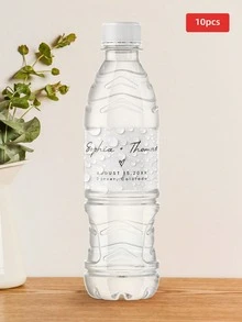 1/10/30/50pcs Customized Water Bottle Labels, 3 Styles, Personalized Wedding Decoration, Customizable Wedding Text Labels, Custom Name, Text, Blessing, Gift For Groom, Bride, Friends, Couples, Weddings, Parties, Holiday, Birthday, Wedding Favors - Multicolor - View 12