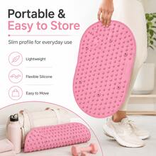 Soft Silicone Foot Massage Mat, Non-Slip Reflexology Walking Pad For Home Fitness, Portable Exercise & Relaxation Mat For Women And Men - Pink - View 6