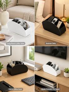 Compartment Desktop Storage Box, Can Store Remote Controls, Stationery And TV Remotes, Space-Saving, Suitable For Living Room, Office And Bedroom - Multicolor - View 5