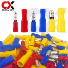 CHENXEE 80/160pcs Bullet Male & Female Connectors, Fully Insulated PVC Quick Wire Crimp Terminals, Suitable For Cars, Boats, Industrial Equipment, Marine, Trucks, Motorcycles, 22-10 AWG Wire Gauge, Red Yellow Blue Set - MPD,FRD - View 8